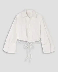 A.L.C. Collin wrap-effect cotton-poplin shirt - White White