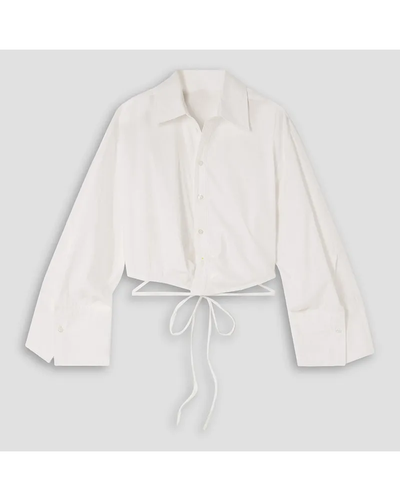 A.L.C. Collin wrap-effect cotton-poplin shirt - White White