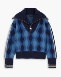 AHLUWALIA Intarsia knitted sweater - Blue Blue