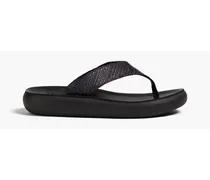 Charys Comfort raffia platform sandals - Black