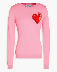 Moschino Intarsia cotton sweater - Pink Pink