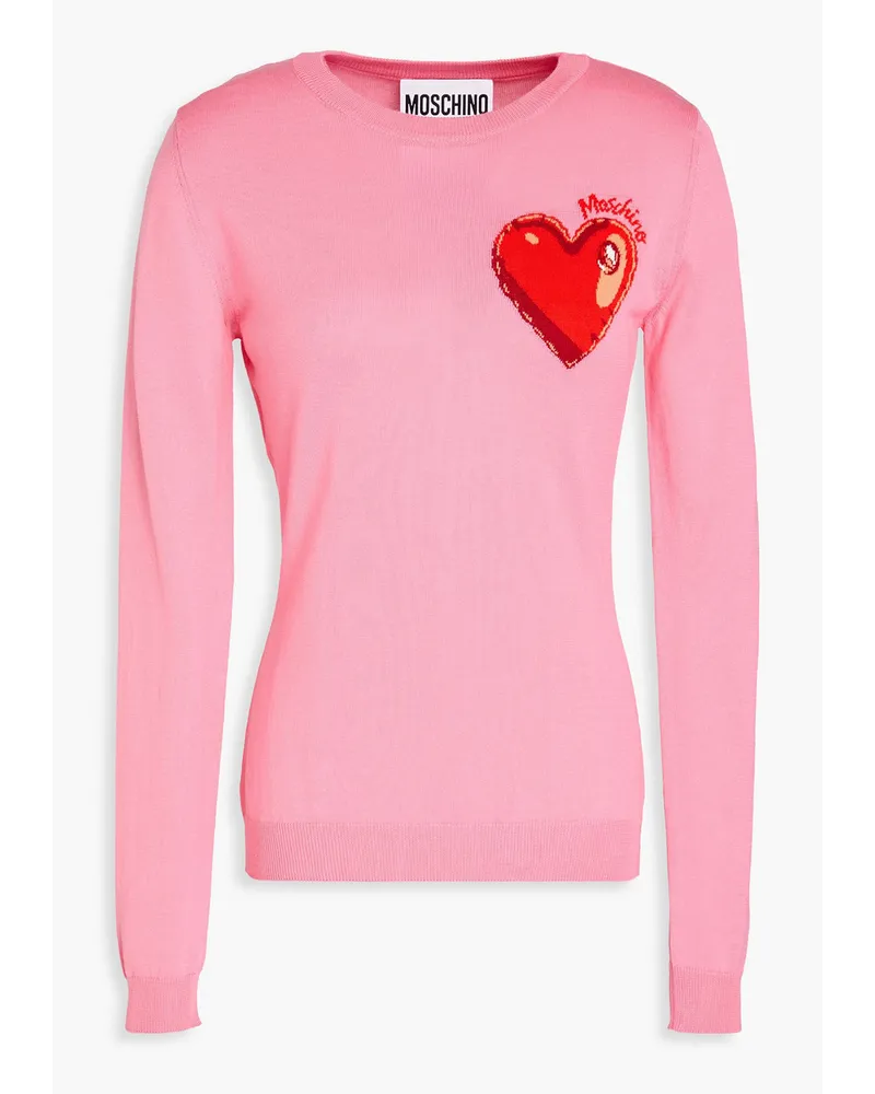 Moschino Intarsia cotton sweater - Pink Pink