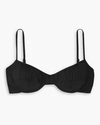 FISCH Italia pleated bikini top - Black Black