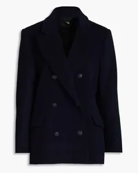 Maje Double-breasted wool-blend felt coat - Blue Blue