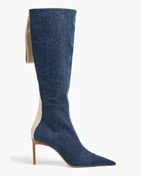 Jacquemus Denim and canvas knee boots - Blue Blue