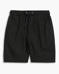 Rag & Bone Reed linen and cotton-blend drawstring shorts - Black Black