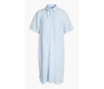 Linen-gauze shirt dress - Blue