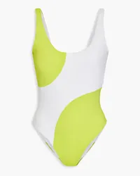 Mara Hoffman Jodi two-tone swimsuit - Yellow Yellow