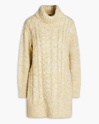 Joseph Marled cable-knit wool-blend turtleneck sweater - Yellow Yellow