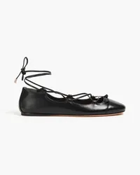 Alexandre Birman Lace-up leather ballet flats - Black Black