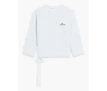 Embroidered cashmere sweater - Blue