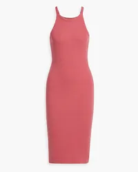 ATM Ribbed stretch-modal jersey midi dress - Orange Orange