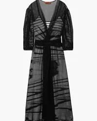 Missoni Belted open-knit midi dress - Black Black