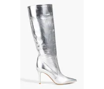 Hansen metallic leather knee boots - Metallic