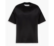Duchesse-satin T-shirt - Black