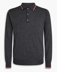 FUSALP Mélange merino wool polo shirt - Gray Gray