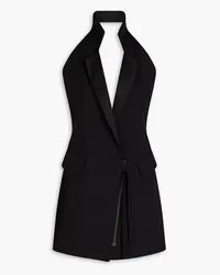 GAUGE81 Adali wool-twill halterneck tuxedo mini dress - Black Black