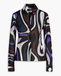 Emilio Pucci Printed cotton-mousseline shirt - Black Black