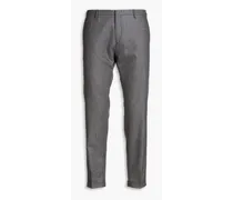 Slim-fit wool suit pants - Gray