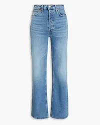 RE/DONE Faded high-rise wide-leg jeans - Blue Blue