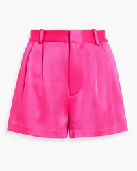 Alice + Olivia Alice Olivia - Conry pleated satin-crepe shorts - Pink Pink