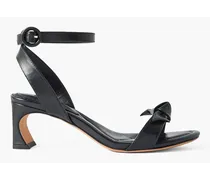 Clarita bow-detailed leather sandals - Black