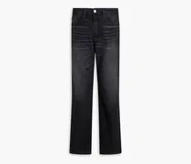 The Straight whiskered denim jeans - Black