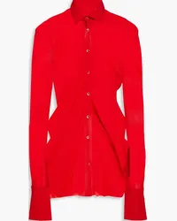 Maison Margiela Stretch-silk chiffon shirt - Red Red