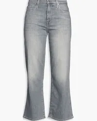 7 for all mankind Alexa faded high-rise kick-flare jeans - Gray Gray