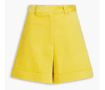 Cotton-corduroy shorts - Yellow