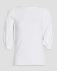 Autumn Cashmere Pointelle-knit top - White White