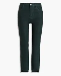 Frame Denim Le High Straight cropped high-rise straight-leg jeans - Green Green