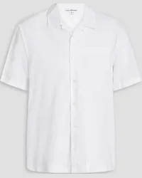 James Perse Embroidered cotton-voile shirt - White White