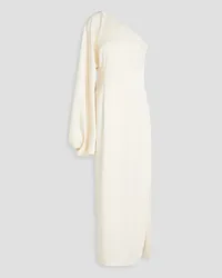 Sara Battaglia One-sleeve satin gown - White White