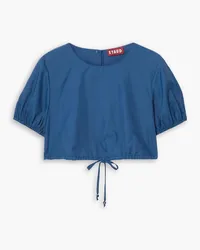 STAUD Prato cropped shell top - Blue Blue