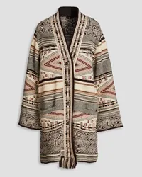 Etro Jacquard-knit wool-blend cardigan - White White