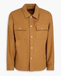 Sandro Wool-blend twill overshirt - Brown Brown