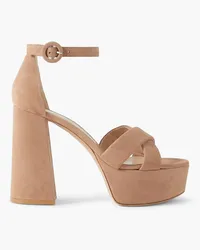 Gianvito Rossi Sheridan 110 suede platform sandals - Neutral Neutral