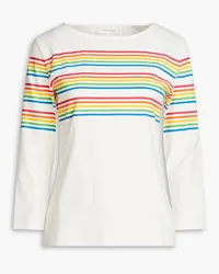 Chinti & Parker Striped cotton-jersey top - White White