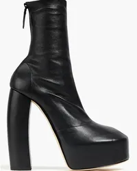 Victoria Beckham Penelope stretch-leather platform ankle boots - Black Black