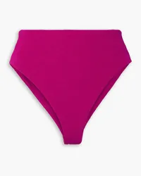 Mara Hoffman Imina recycled stretch-matelassé bikini briefs - Purple Purple