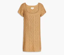 Koos cable-knit silk-blend mini dress - Neutral