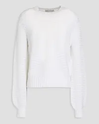 Autumn Cashmere Pointelle-knit cotton sweater - White White