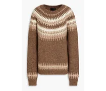 Fair Isle alpaca-blend sweater - Neutral