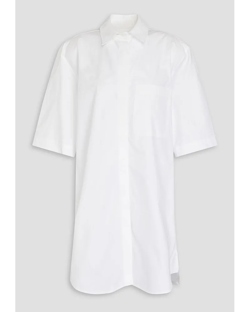 Loulou Studio Evora cotton mini shirt dress - White White