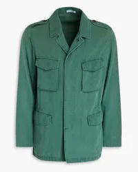 Boglioli Cotton and linen-blend canvas field jacket - Green Green