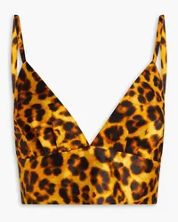 Sandro Leopard-print twill bra top - Animal print Animal