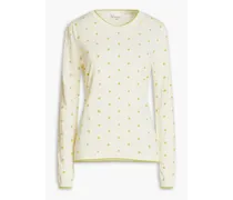 Embroidered polka-dot cotton sweater - Neutral