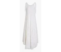 Shoshana embroidered tulle maxi dress - White