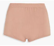 Ribbed-knit shorts - Neutral